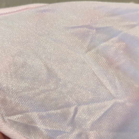 Vintage Maxi JCPenney Light Pink Gown Slip Dress Lace Nylon Y2K Fairy Semi Sheer - Picture 11 of 14